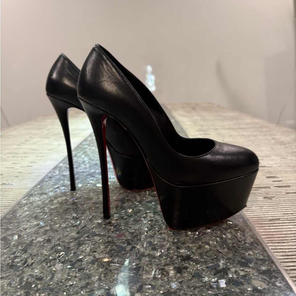 Christian Louboutin Black Stiletto Heels with Red Soles